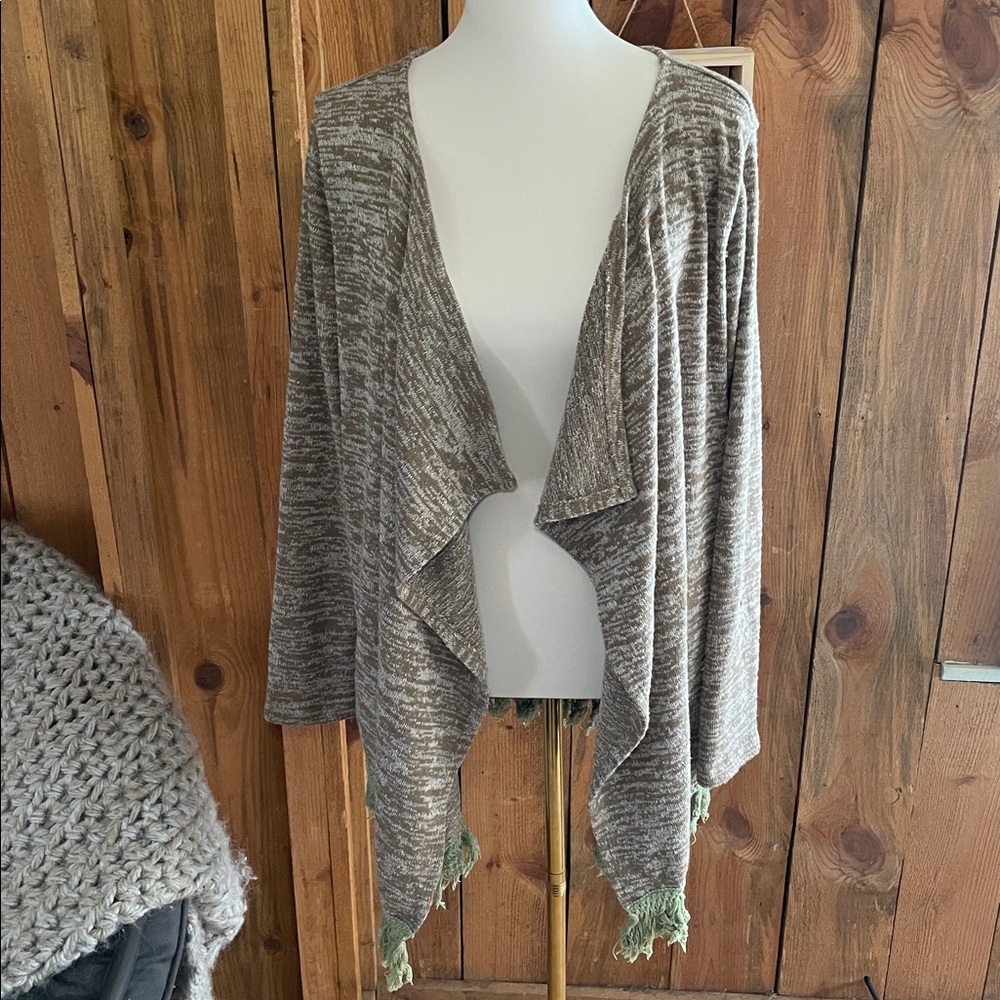 Ya Los Angeles Textured Brown Cardigan